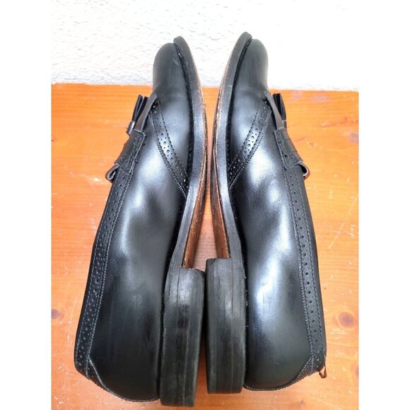 Allen Edmonds Black Leather Tassel Loafers Men's 10.5B Vintage Style Classic Des - Picture 4 of 10